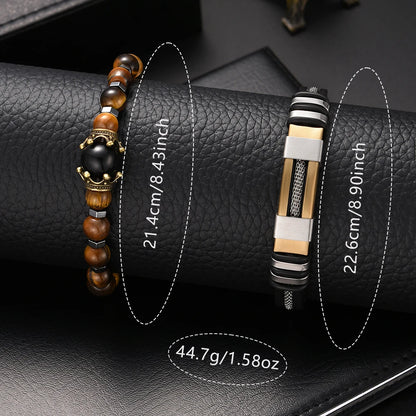 Montre Brown pour hommes 3pcs / set