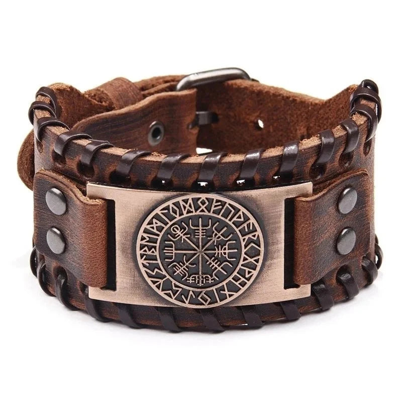 Viking Leather Cuff Bracelet 