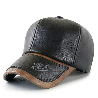 Vintage Leather Baseball Cap