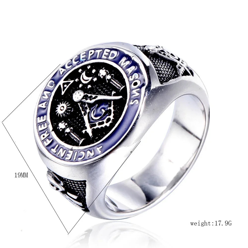 Masonic Ring – Titanium Steel