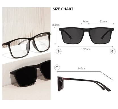 Gafas de sol con clip modulares establecidas para hombres