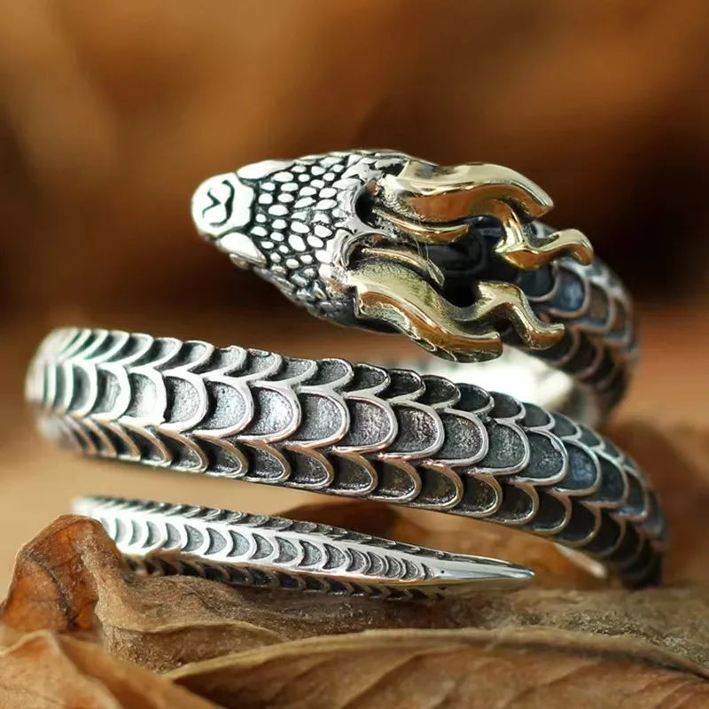 Anillo de estilo de dragón para hombres 