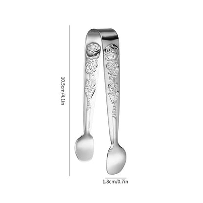 Luxo aço inoxidável pinças de gelo 