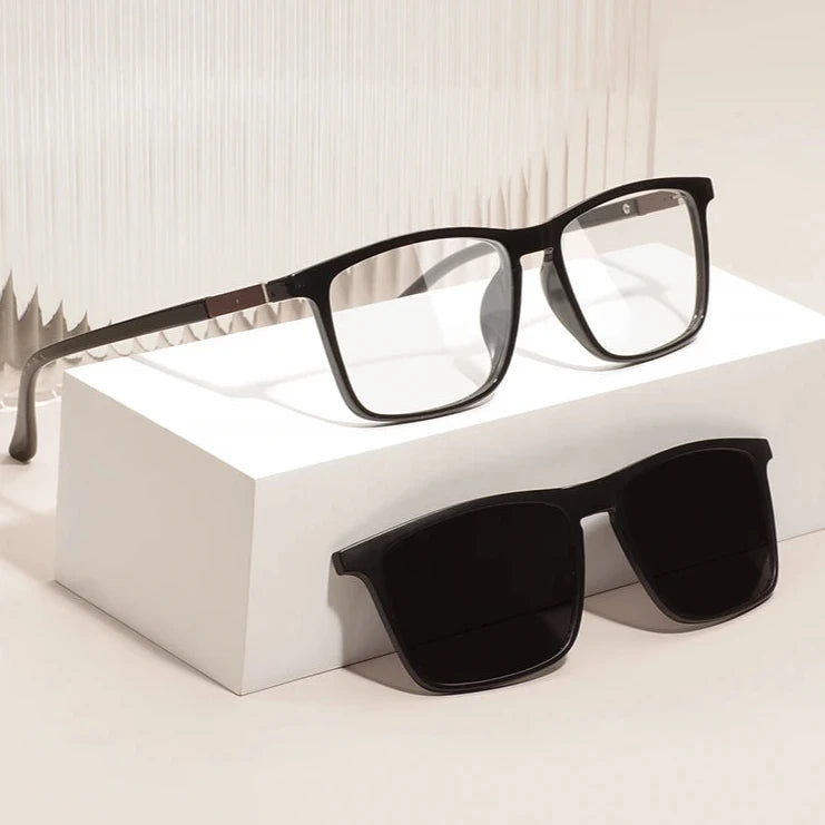 Modulare Clip-On-Sonnenbrille Set für Männer