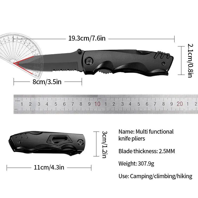 Multifunctional Folding Pliers with Knife