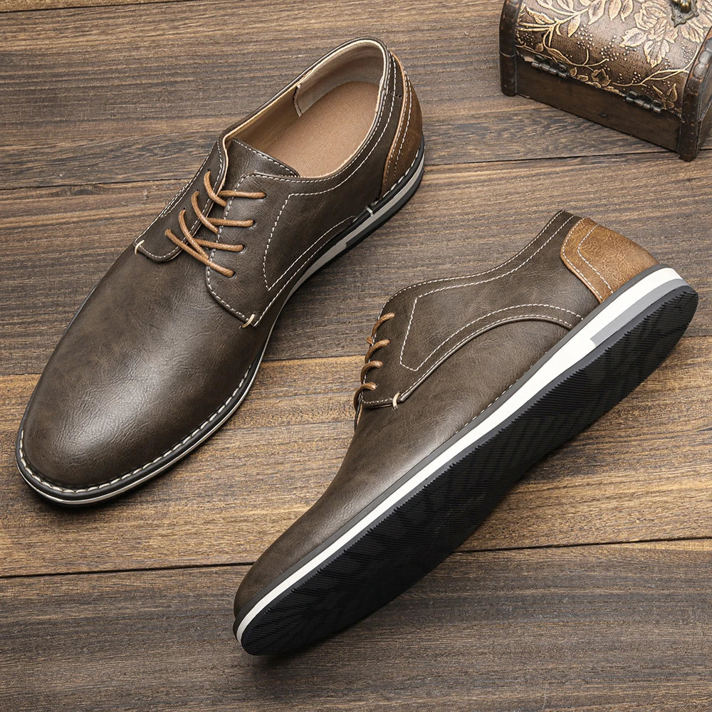 Herren lässig Leder Oxford Schuhe