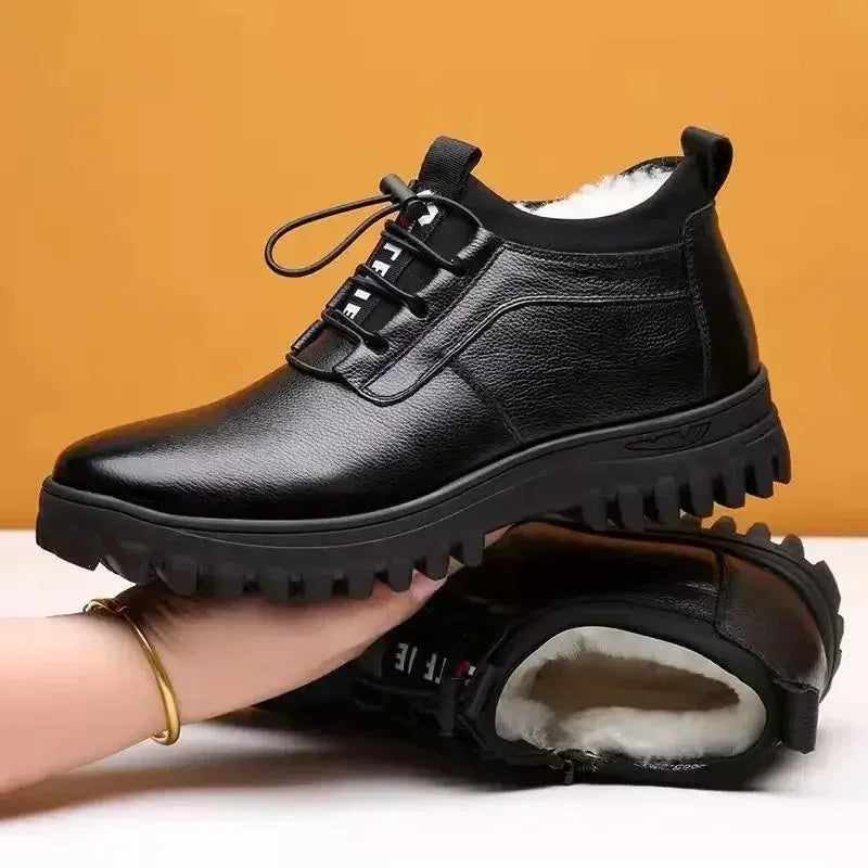 Men's Winter Leather Shoes – New Fashion Comfortable Anti-Slip