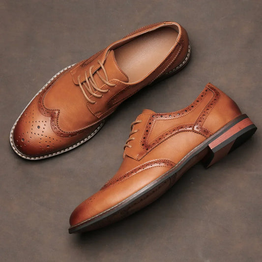 Zapatos Brogue Oxford para hombres 