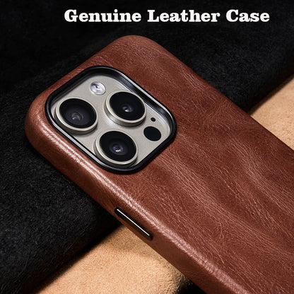 Genuine Leather Magnetic Phone Case