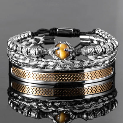 Conjunto de pulseiras masculinas de luxo