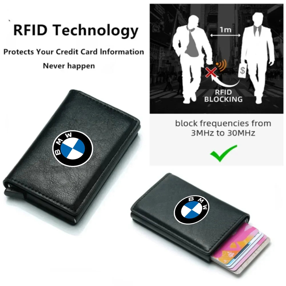 BMW RFID bloquant le portefeuille masculin