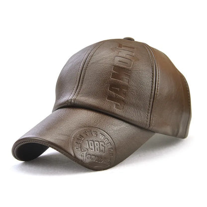 Casquette de baseball en cuir masculin - classique et durable