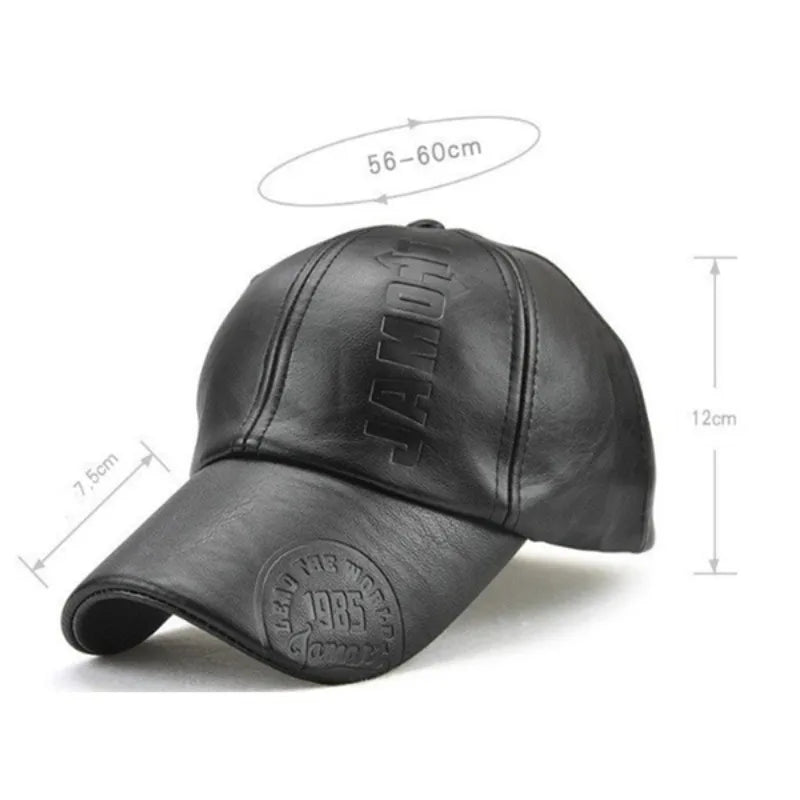 Casquette de baseball en cuir masculin - classique et durable