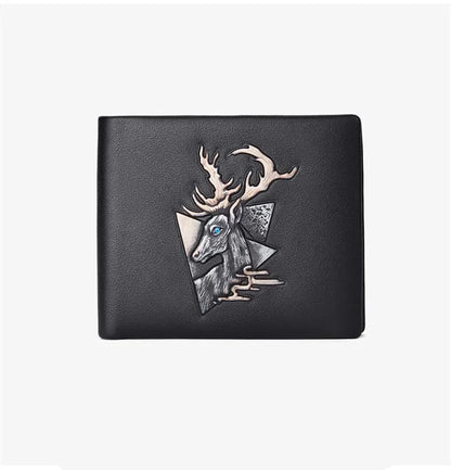 Stag Embossed Leather Wallet