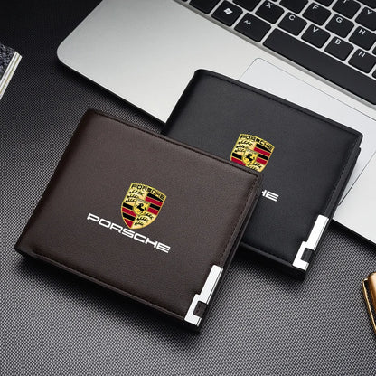 Porsche Leather Wallet with Metal Clip 