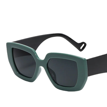 Fett quadratische Rahmen Sonnenbrille