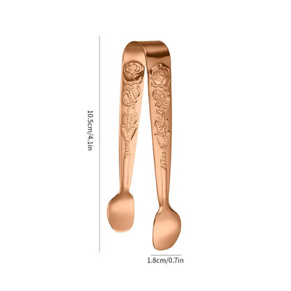 Luxo aço inoxidável pinças de gelo 