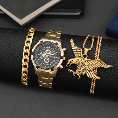 Luxury 3PCS Men's Watch Set