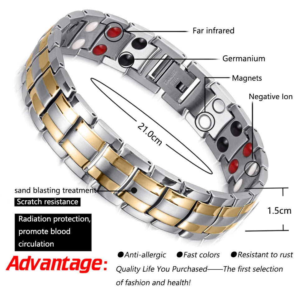 Men Stainless Steel Magnetic Bracelet