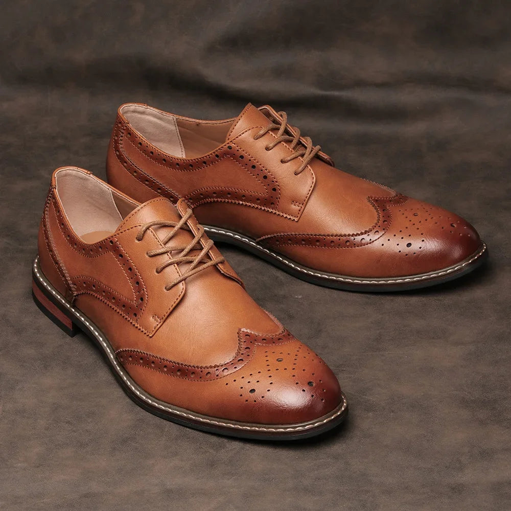 Chaussures oxford de Brogue pour hommes 