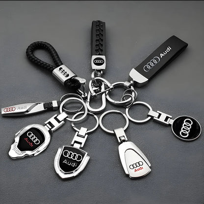 Audi Car Leather 3D Metal Styling Keychain Collection