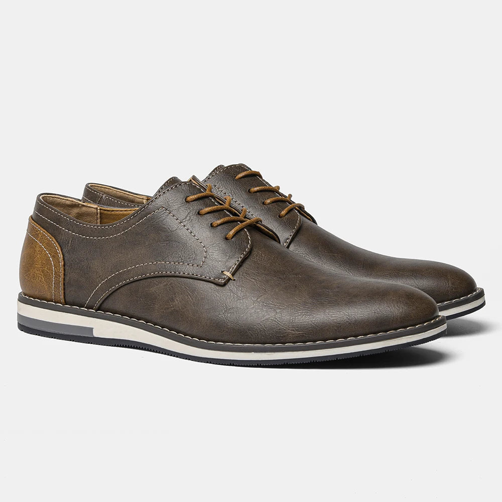 Chaussures oxford en cuir décontracté pour hommes