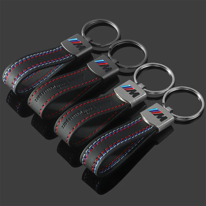 BMW Leather Keychain 