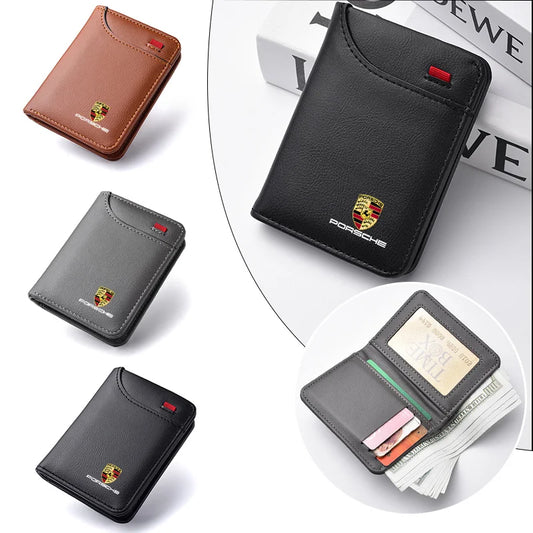 Porsche Emblem Soft Leather Wallet 