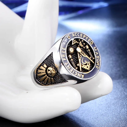 Masonic Ring – Titanium Steel