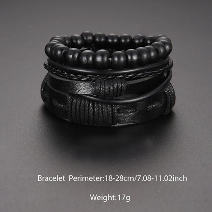 Montre des hommes noirs avec un ensemble de bracelet