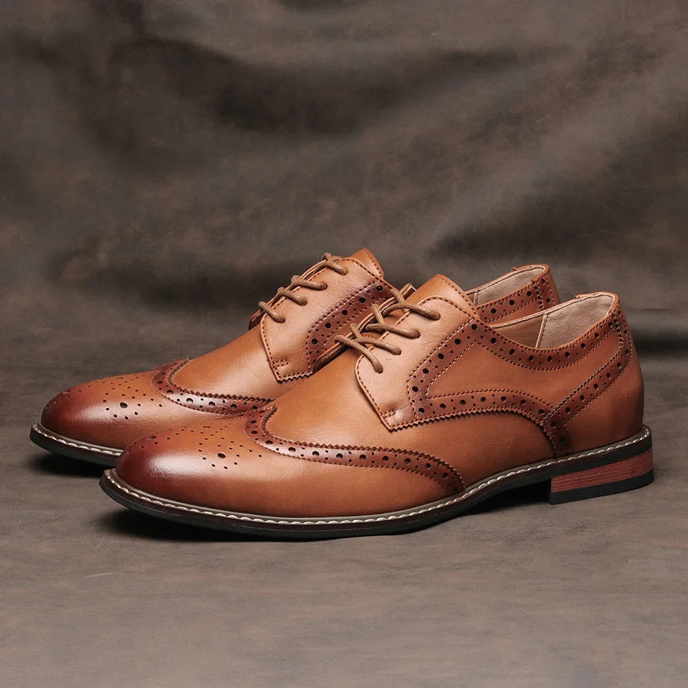 Zapatos Brogue Oxford para hombres 